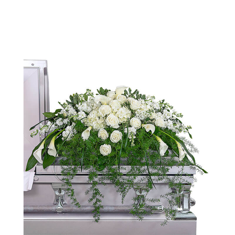 How to green a casket spray -   Casket flowers, Casket sprays,  Funeral flower arrangements